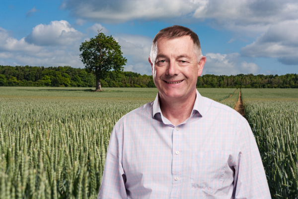 Tim Horton in wheat field